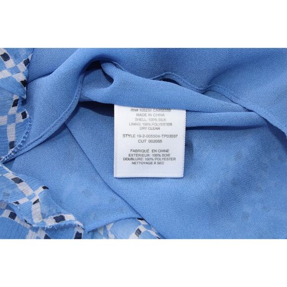 A6 NWT JOIE French Chambray Blue Long Sleeve Split Neck Reghan Top Size XS $298 - Picture 6 of 6